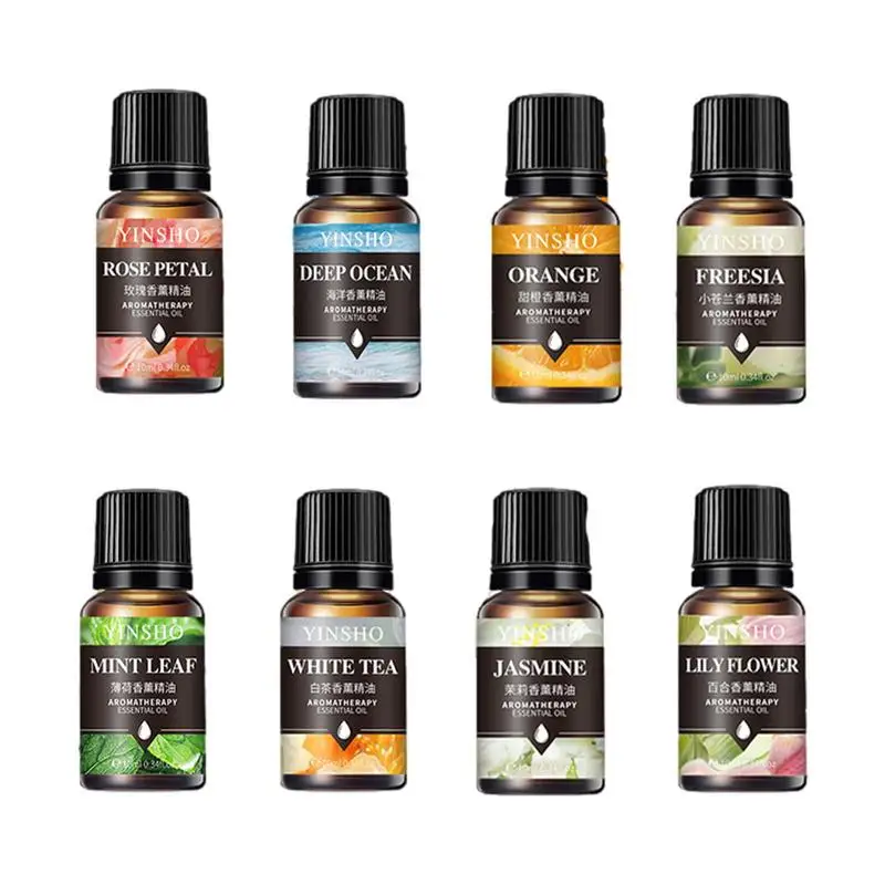 

Aromatherapy Oils Set Pure Oils For Diffuser 8pcs Water Soluble Oil Diffuser Essential Oils Aromatherapy Oils Gift Set Organic