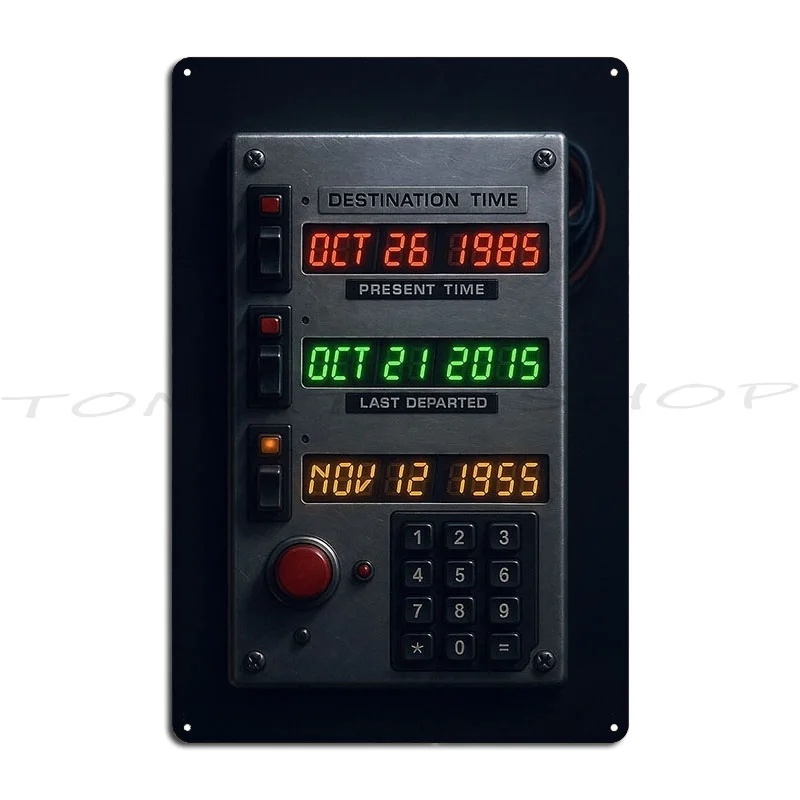 Get Back To The Future Time Circuits Metal Sign Club Wall Cave Cinema Painting Tin Sign Poster