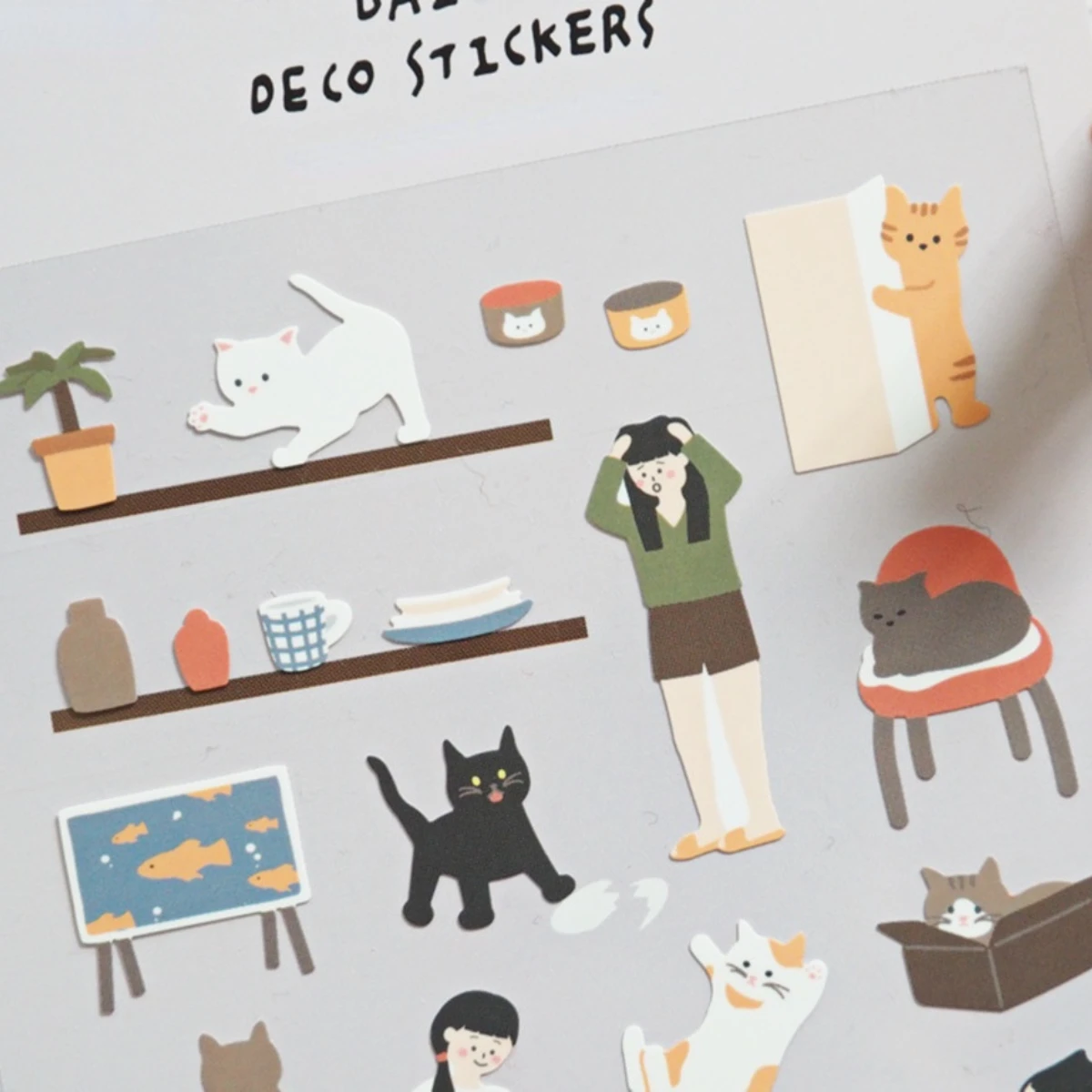 Korean Import Suatelier Cat Have Staff Owner Paper Stickers Scrapbooking Diy Journal Stationery Sticker Deco School Supply