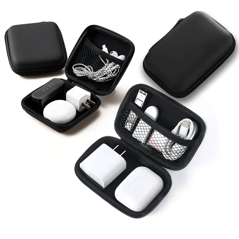 Bolsa Organizadora de Cabo de Dados para Fones de Ouvido Reutilizável e Portátil, Estojo Multifuncional para Gadgets Digitais, Caixa com Zíper para Carregador e Pen Drive