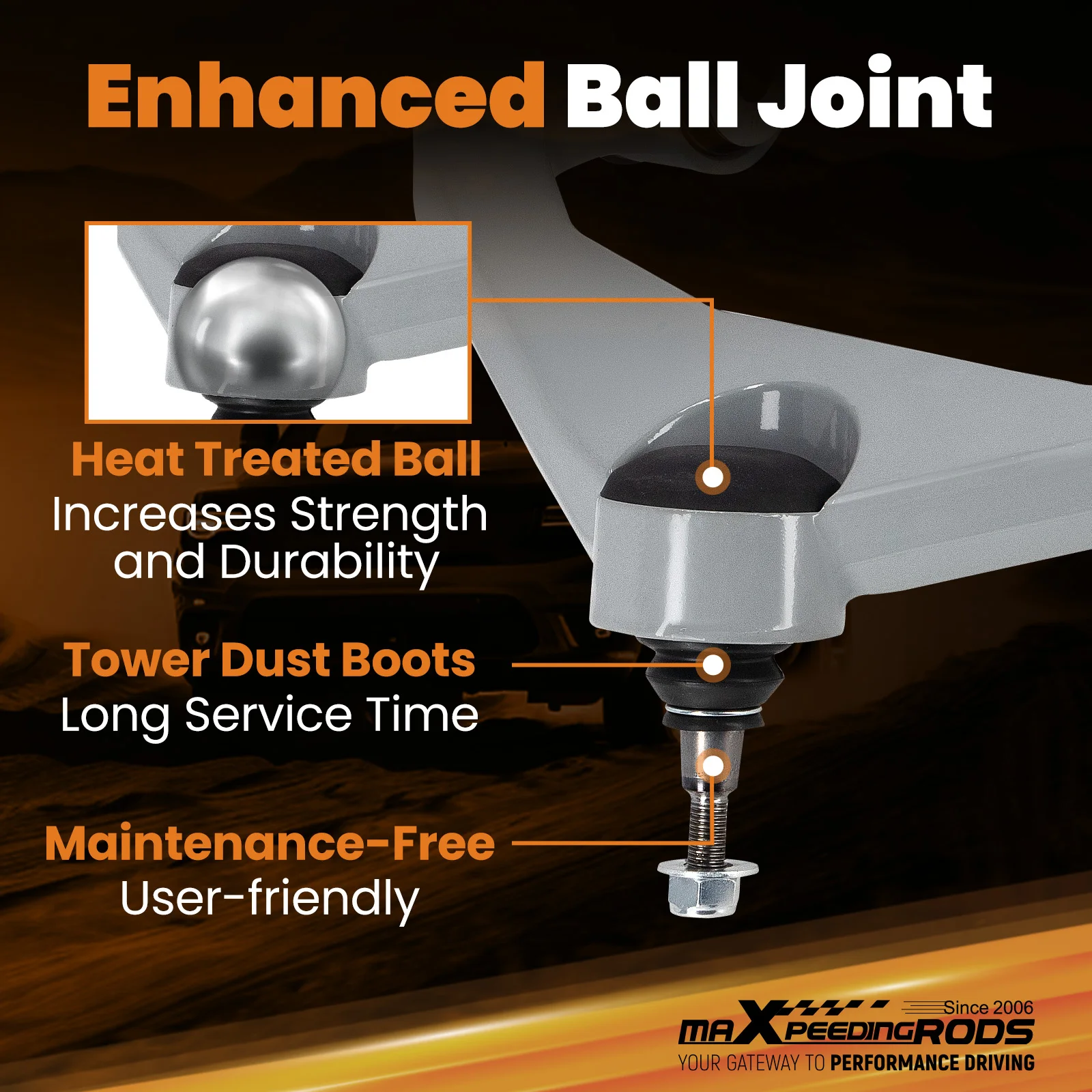 Upper Control Arms 3.5" Lift For Chevy Silverado GMC Sierra 2011-2019  2500HD 4WD