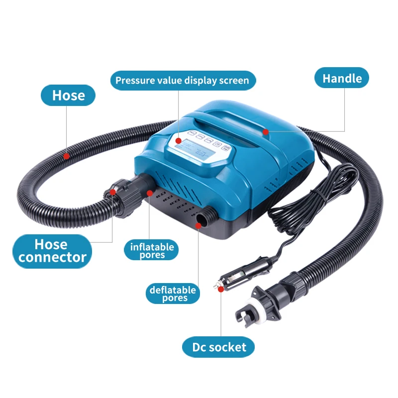 Whole  12 V Electric air Pump SUP Air Pump Water Sports   Inflatable sup air Pump Accessories