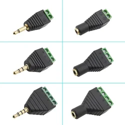 3.5mm 2/3/4 Pole Male Plug / Female Socket To Screw Terminal Connector Mono/Stereo 3.5 mm 1/8 Inch Headphone Audio Jack Adapter