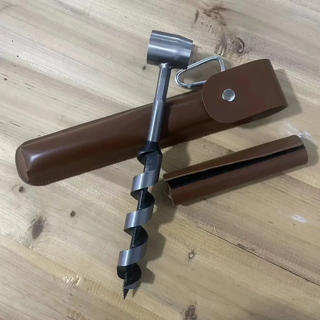 Extended Handmade Zhiluo Drill, Outdoor Handmade Drill Bit Camping Camping Tools Woodworking Manual Zhiluo Drill Drilling