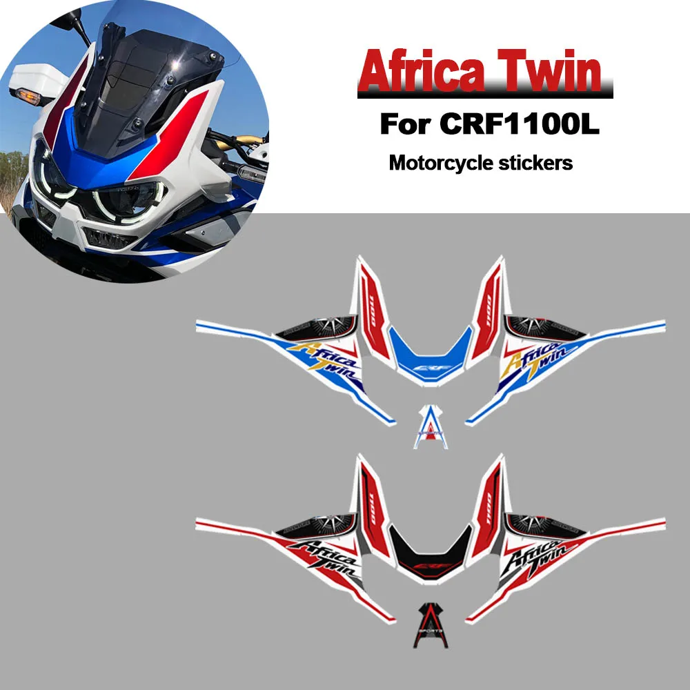 

﻿ For Honda Africa Twin CRF1100L Adventure sport Motorcycle Tank pad stickers windscreen windshield Fairing Fender decals kit