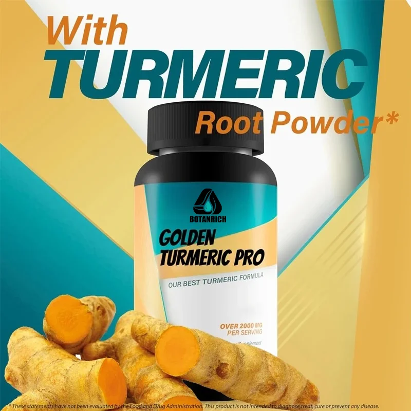 Golden Turmeric Pro, Turmeric Curcumin Capsules - Vitamin D and Vitamin C Supplements - Golden Support Supplement