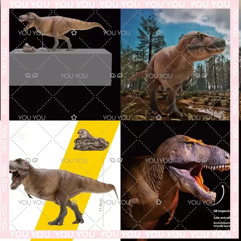 Modelo Científico y Artístico del Tiranosaurio Rex para el Museo de Dinosaurios Cameron, Escala 1:35 con Figura de Cráneo, Decoración de Escritorio