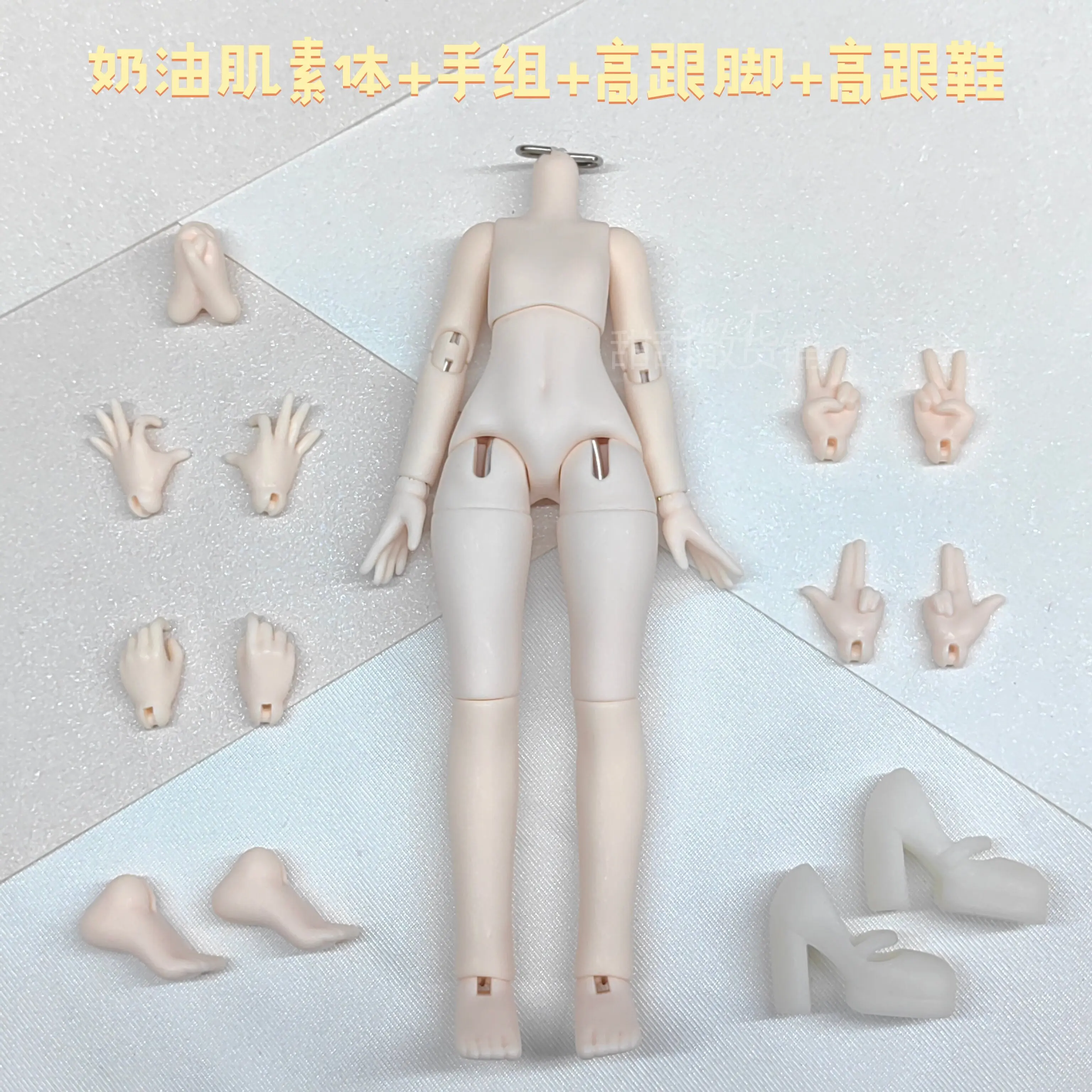 1/12 Scale Apocalypse prologue BJD Doll Body Replacement Hand Parts for Articulated Doll Body Multiple Skin Tones Wear Aluminum