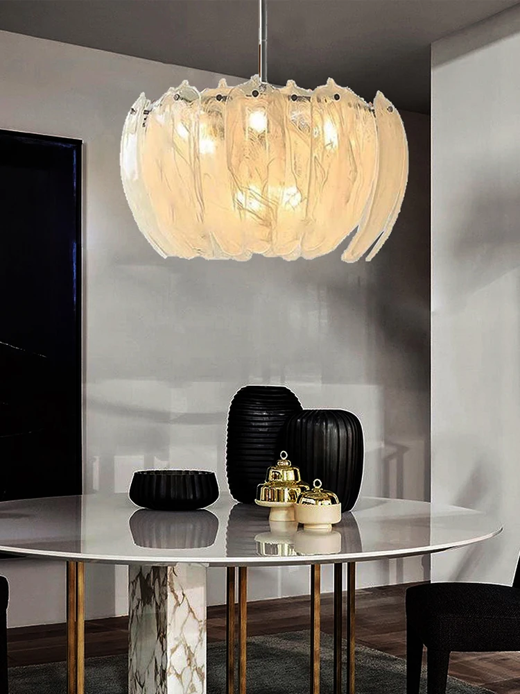 

Flower Bud Home Living Room White Cloud Glass Pendant Light Led Lamp Ceiling Chandelier Italy Design Lighting Fixture Lustre