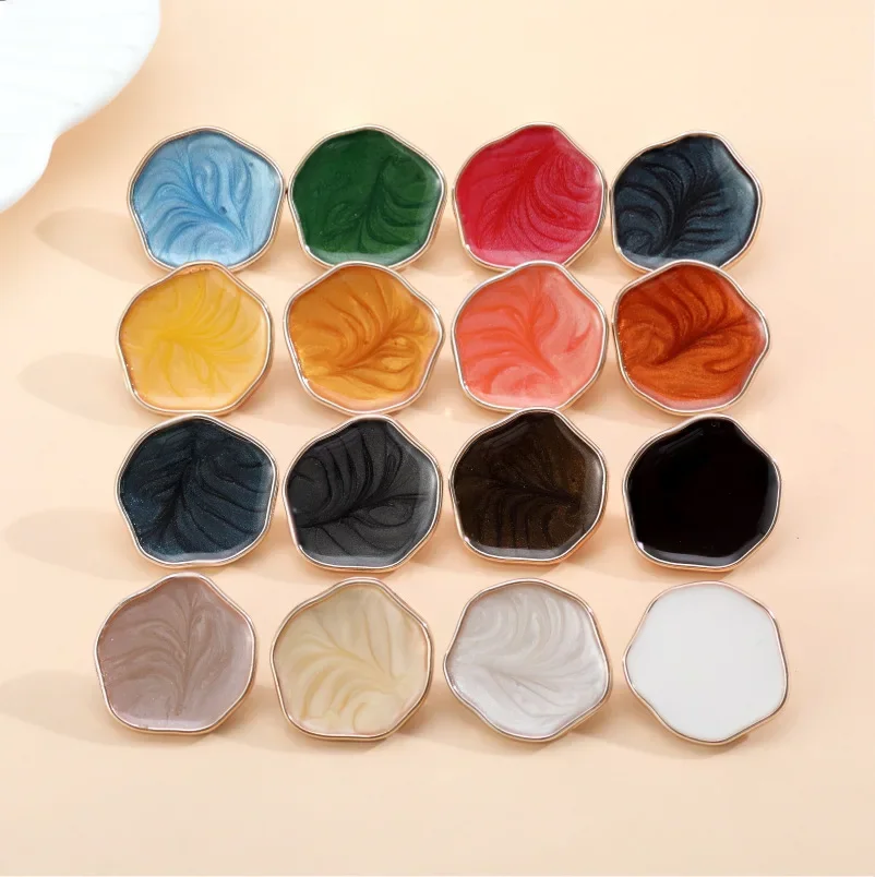 10PCS Special Shape Shank Buttons 21/25mm Beautiful Irregular Plastic Buttons Woman Coat Apparel Accessories