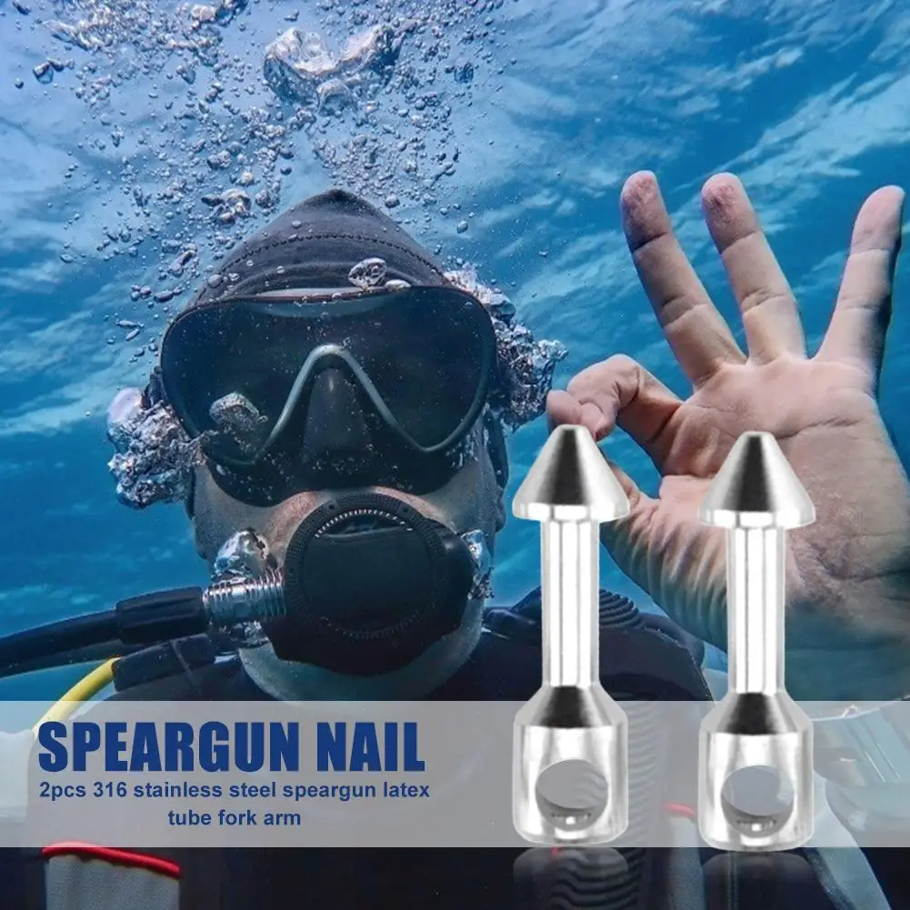 Spear Band Wishbone Nails for Spearfishing Scuba Diving Fishing Tackle Pack 2