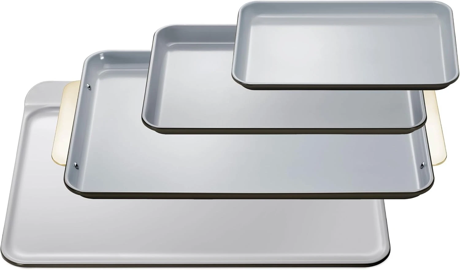 Black 3-Piece Non-Stick Ceramic Coated Baking Sheet Set, 18x13
