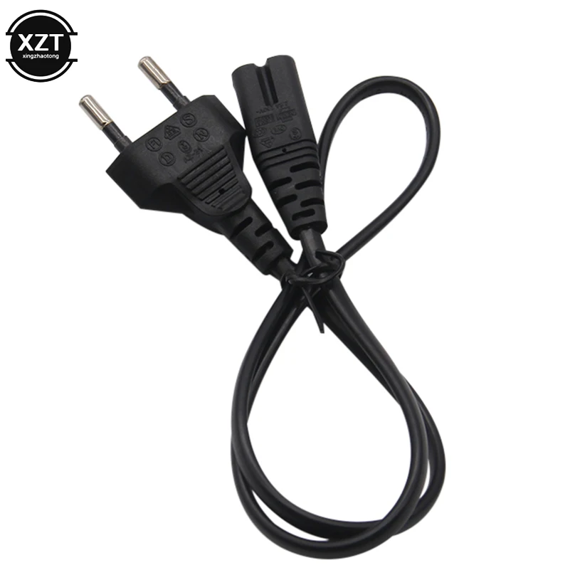 1pc 0.6M 2ft-Prong Pin AC EU US Power Cable High Quality Wire Conductor Power Cord For Desktop Laptop