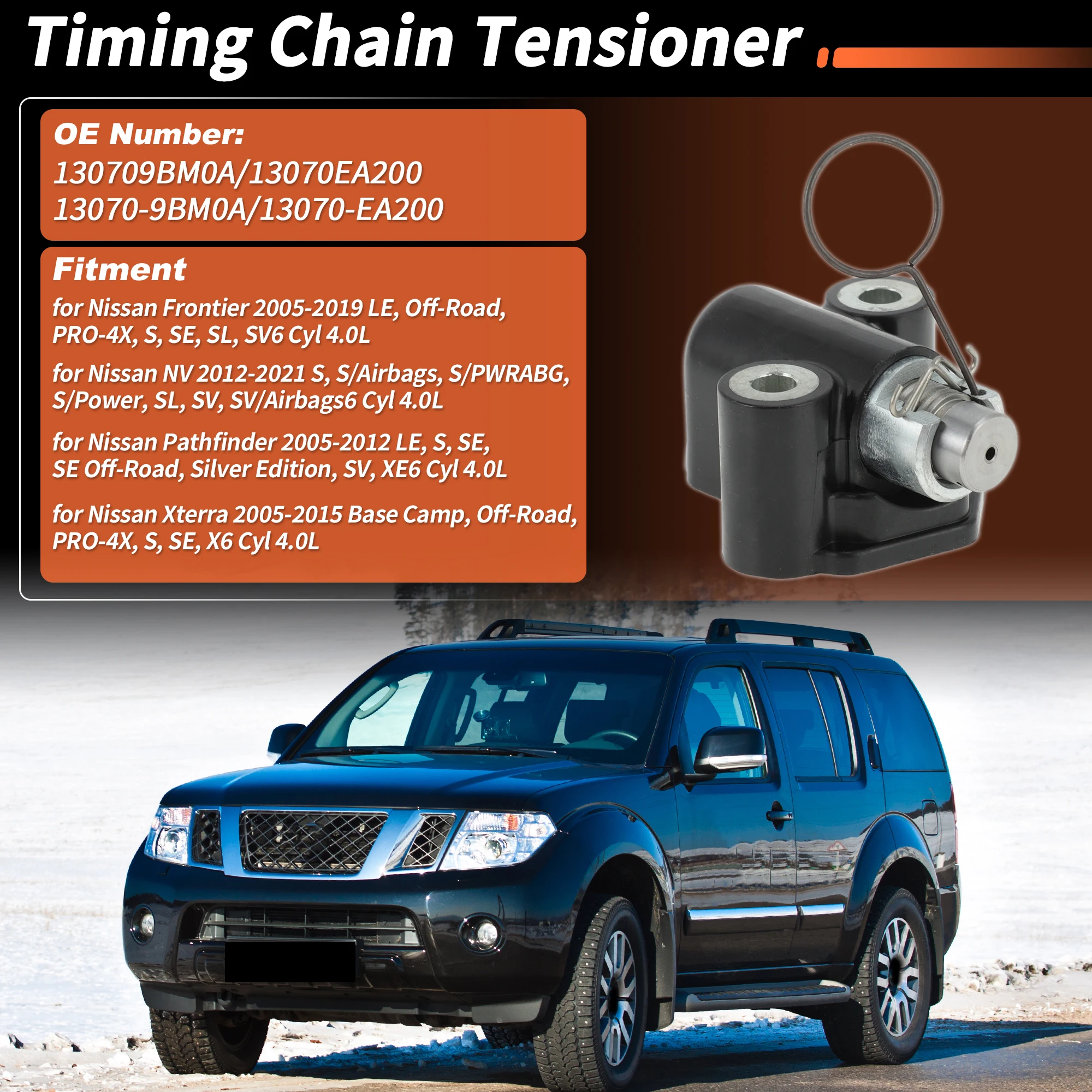 UXCELL No.13070-9BM0A Timing Chain Tensioner for Nissan Pathfinder Xterra Frontier
