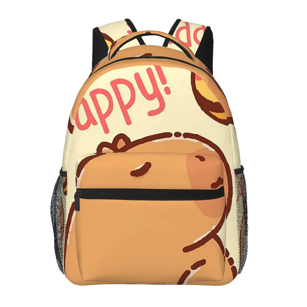 

Bee And Capybara Bee Cappy Student Backpack School Bag Hiking Travel Daypack for Boys Girls Fashion Bookbag Shoulder Bags