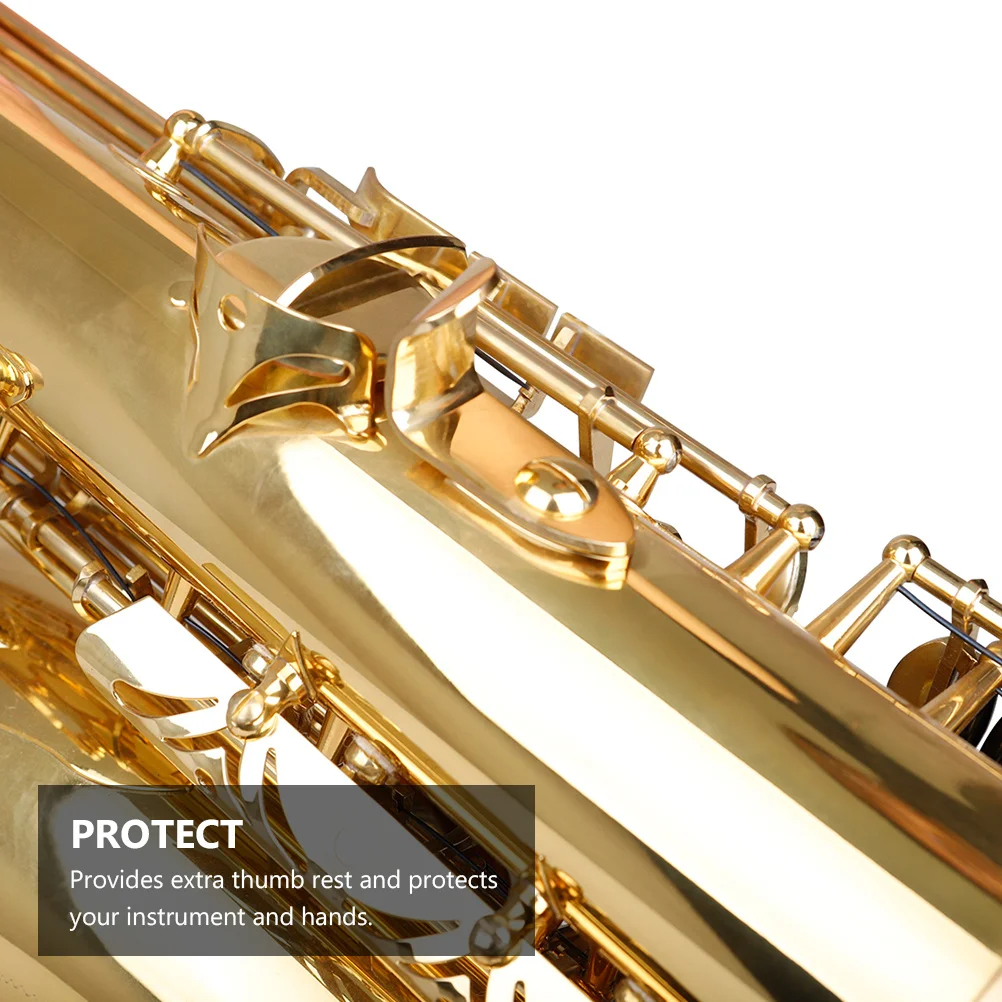 

Metal Saxophone Thumb Rest Durable Tear Resistant Universal Sax Thumb Hook Cushion Support Protectors Saxophone Practice Parts
