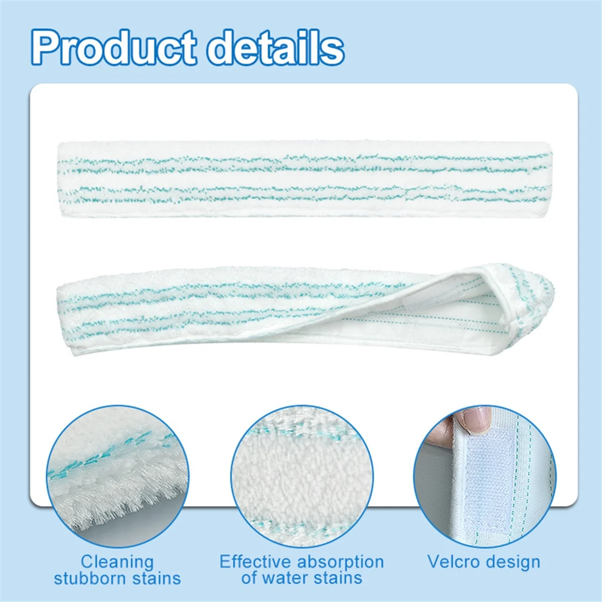 A94E-صوف بديل لمنظف نوافذ Leifheit 3 في 1 مع صوف من الألياف الدقيقة، لممسحة النوافذ والإطارات 42 سم
