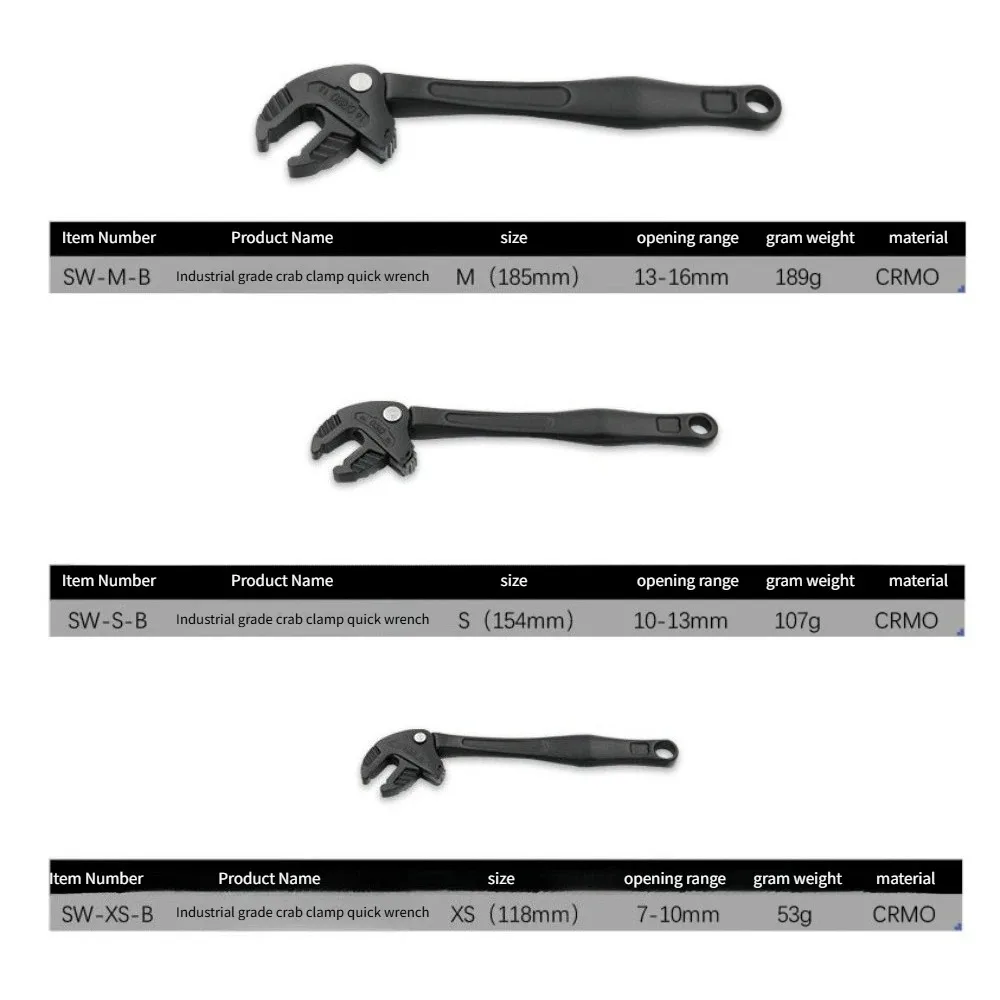 Heavy-Duty Industrial Crab Claw Quick Adaptive Ratchet Wrench, 6-32MM Multi Size Industrial Auto Plumbing Repair Hand Tools