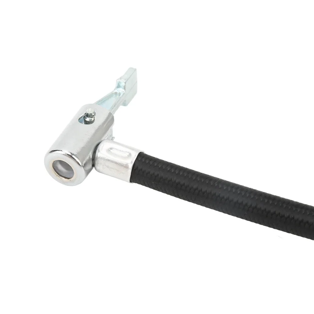 5PCS 10cm / 3.94 Inch Tire Inflator Hose Aluminum Alloy Fitting Braided Rubber Hose Tire Pump Hose Brass Threaded End