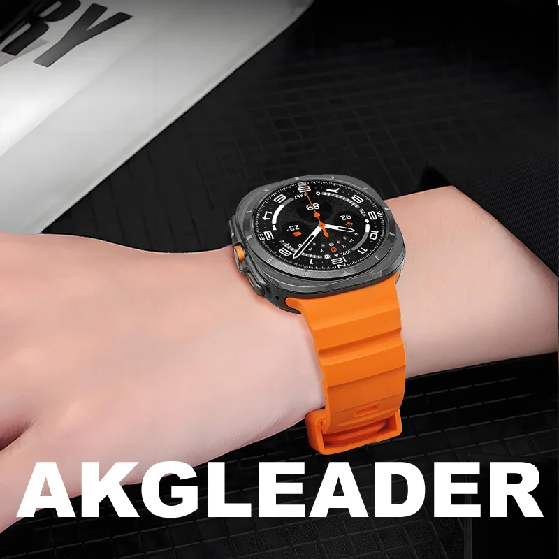 AKGLEADER liquid silicone watch band for Samsung galaxy watch 8 classic strap 44mm watch bands for watch 7 Ultra 47mm bracelet