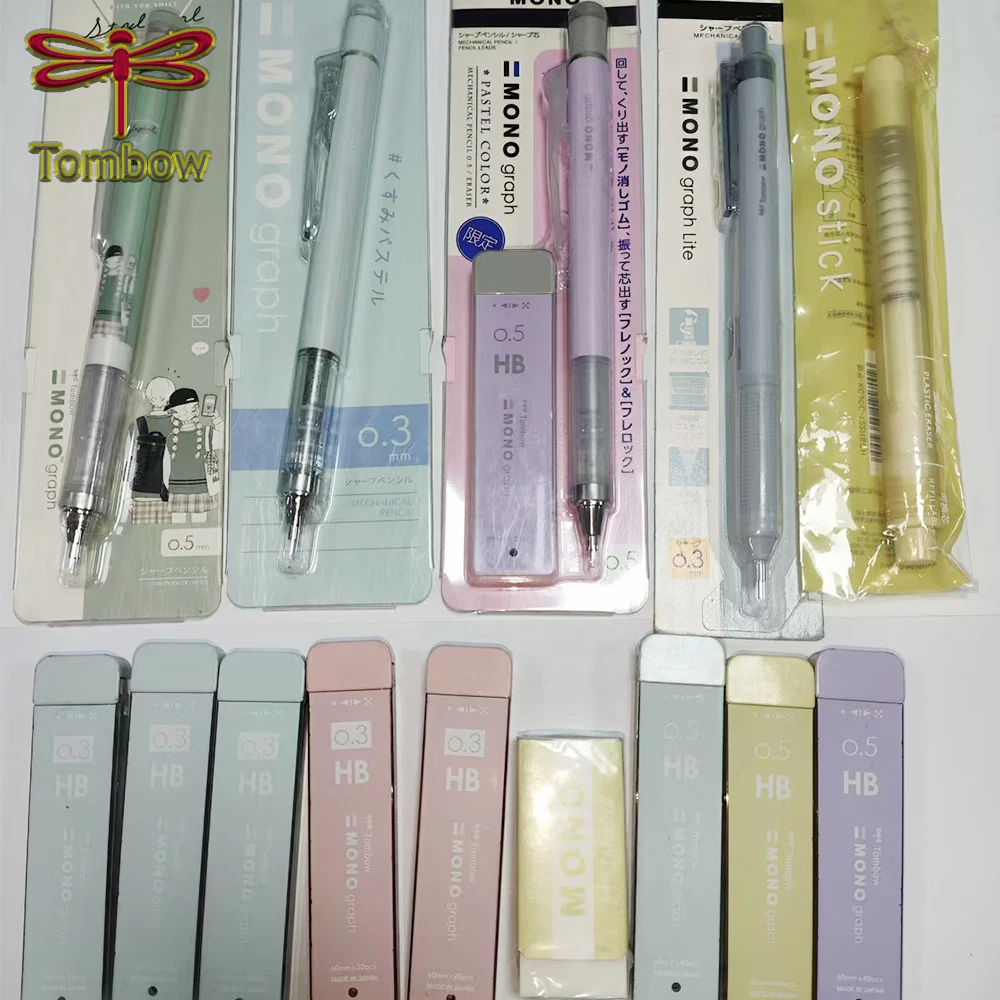 Japan TOMBOW MONO Graph Mechanical Pencils High Density Comfortable Grip Writing No Noise 0.3/0.5mm Cute School Supplies