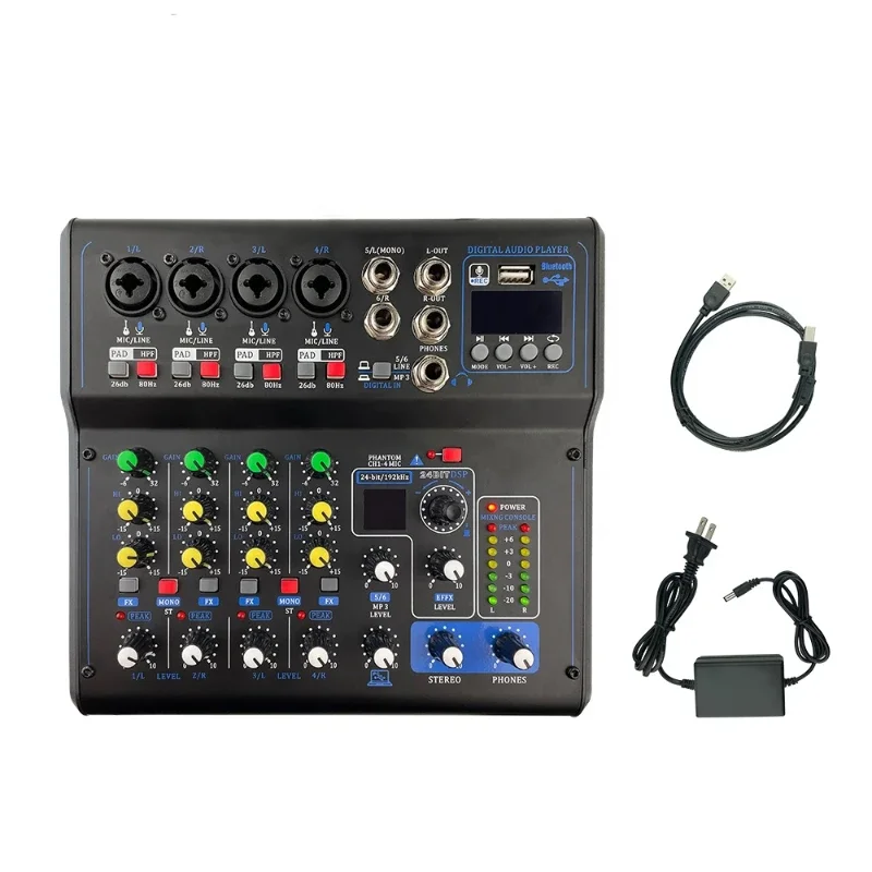 MG8 Professional DJ Digital Mixer Audio interface Console 8 Channel audio sound cards & mixers for karaoke singing Speech