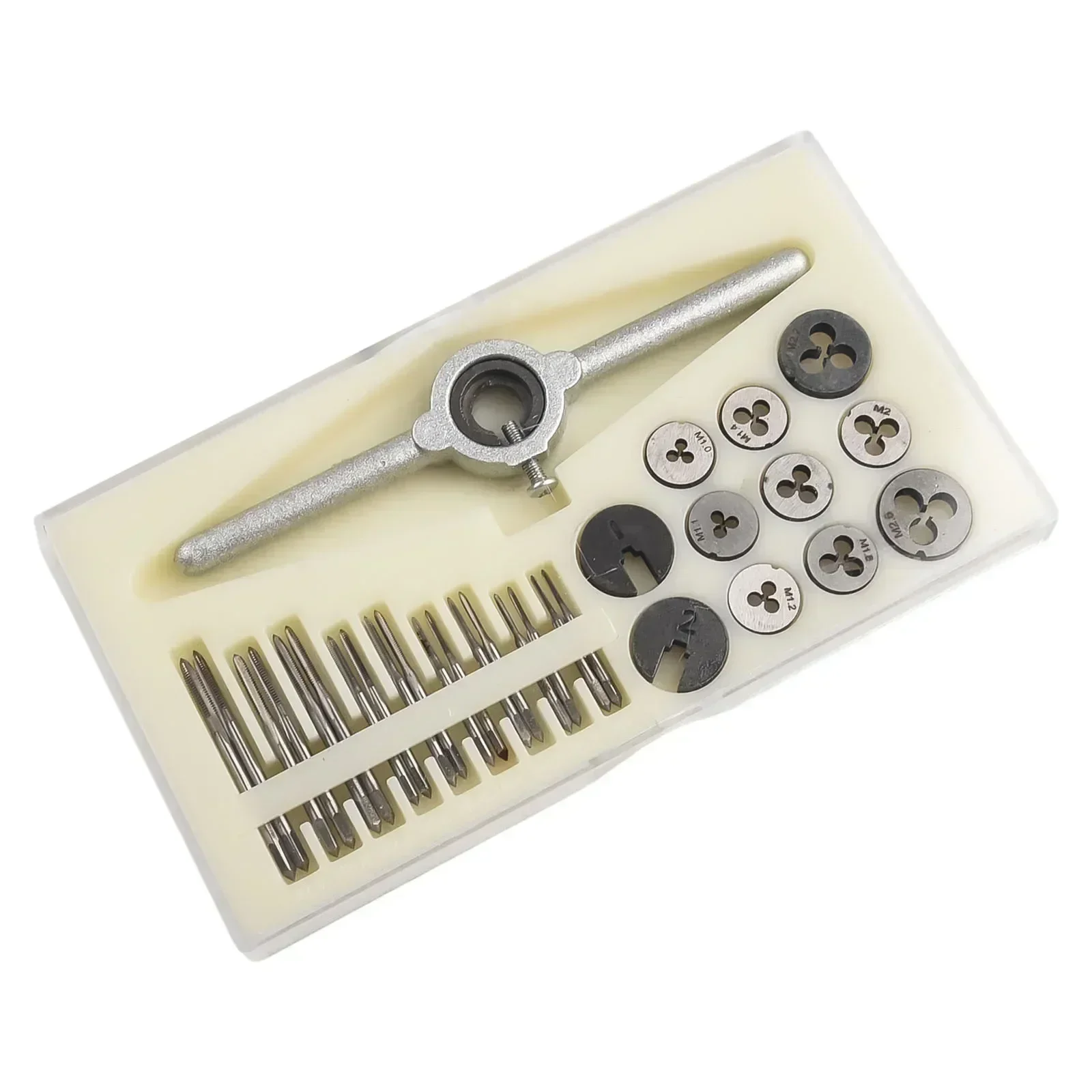 Professional HSS Metric Tap and Die Set, 31pcs, Screw Thread Plugs Taps Tapping Tools, Perfect for Model Making and Watchmaking