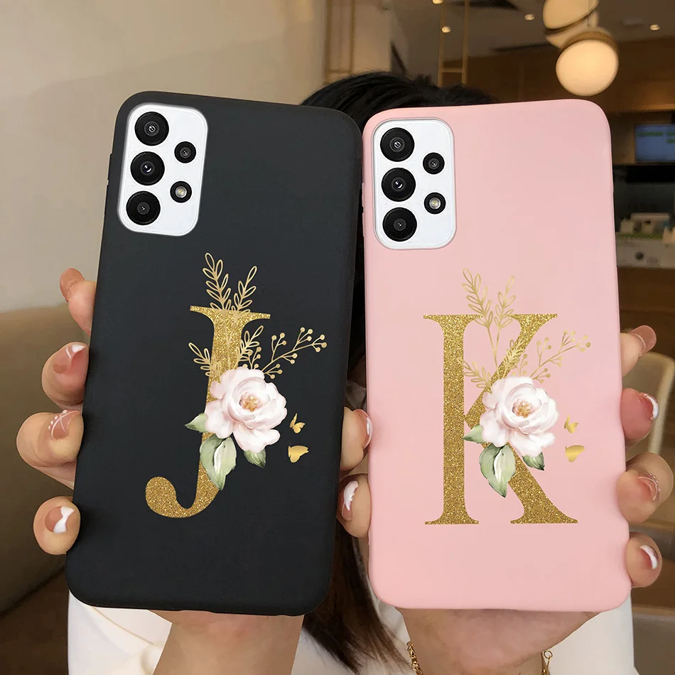 For Samsung Galaxy A23 4G 5G Case Pretty Letters Silicon Back Cover Phone Case For SamsungA23 A 23 SM-A236U SM-A235F Case Fundas