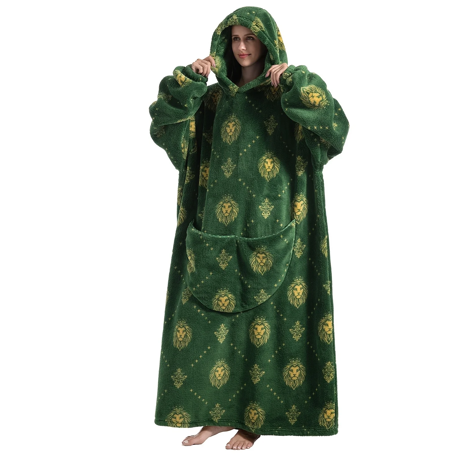 

Ультрамягкая одеяло-толстовка с капюшоном — уютная толстовка большого размера с карманом для использования в помещении и на открытом воздухе.