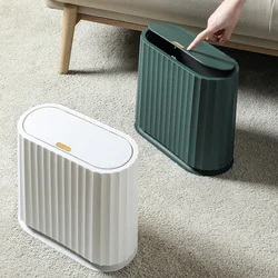 Press type trash can high appearance level household large bathroom sewing kitchen multi-functional narrow side storage bucket