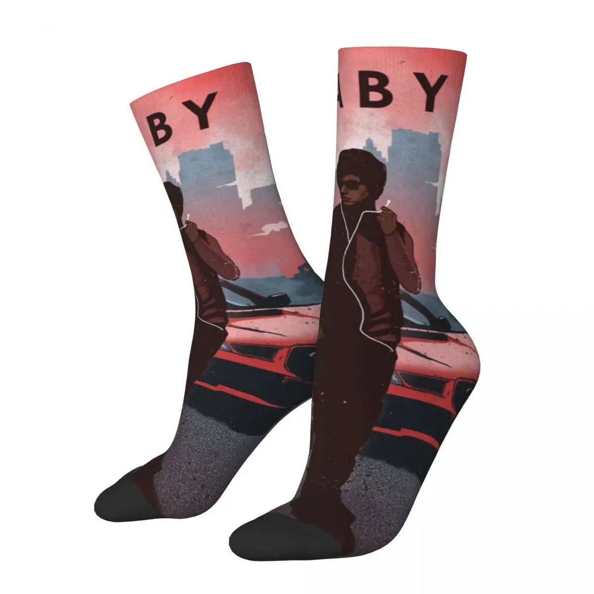 Hip Hop Retro Crazy Men's Compression Socks Unisex Baby Driver Harajuku Seamless Printed Funny Novelty Happy Crew Sock Boys Gift