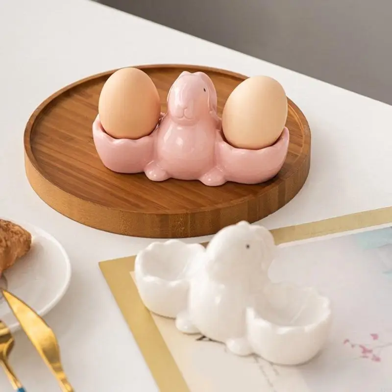 Soportes huevos únicos Forma conejo Cartoon huevos hervidos tazas huevos cocina utensilios mejorando su cocina