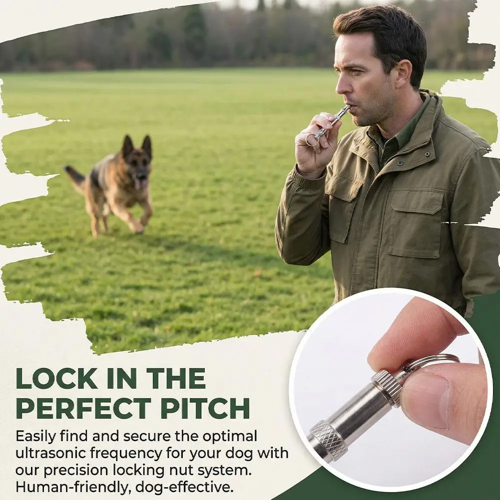 Dog Whistle Pet Training Whistle Stainless Steel Silver Portable Adjustable Ultrasonic Cat/Dog Behavior Training Aid Tool - view 4