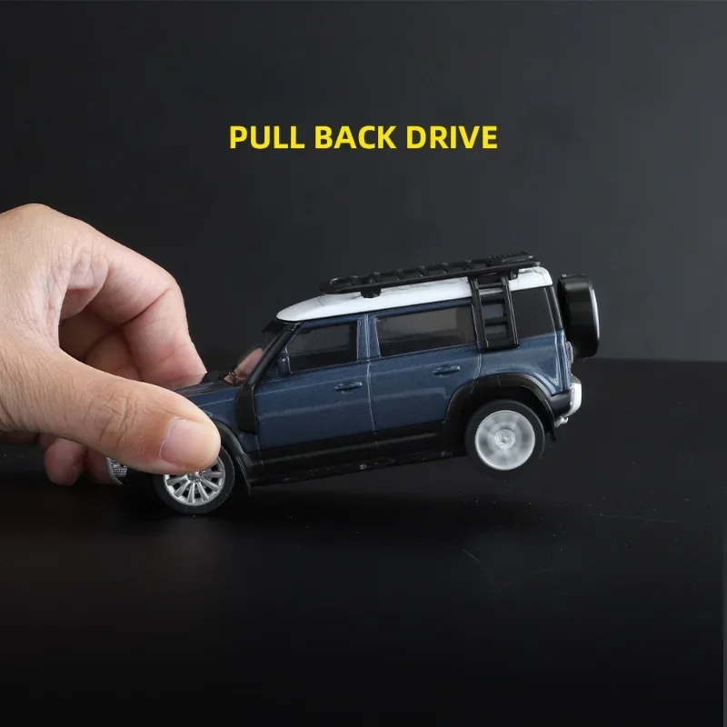 1/43 Scale Land Rover Defender 110 รุ่นรถดึงกลับคอลเลกชัน Miniature Voiture ของเล่นรถของขวัญเด็กของขวัญวันเกิด