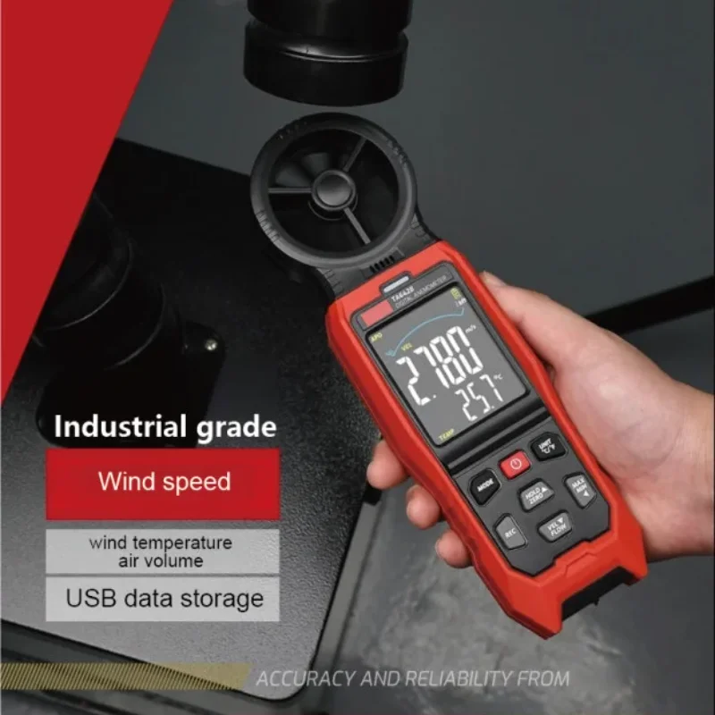 Air Velocity Meter Split Type Integrated Wind Speed Tester USB 5V TA640 TA641 TA642 High Precision Anemometer