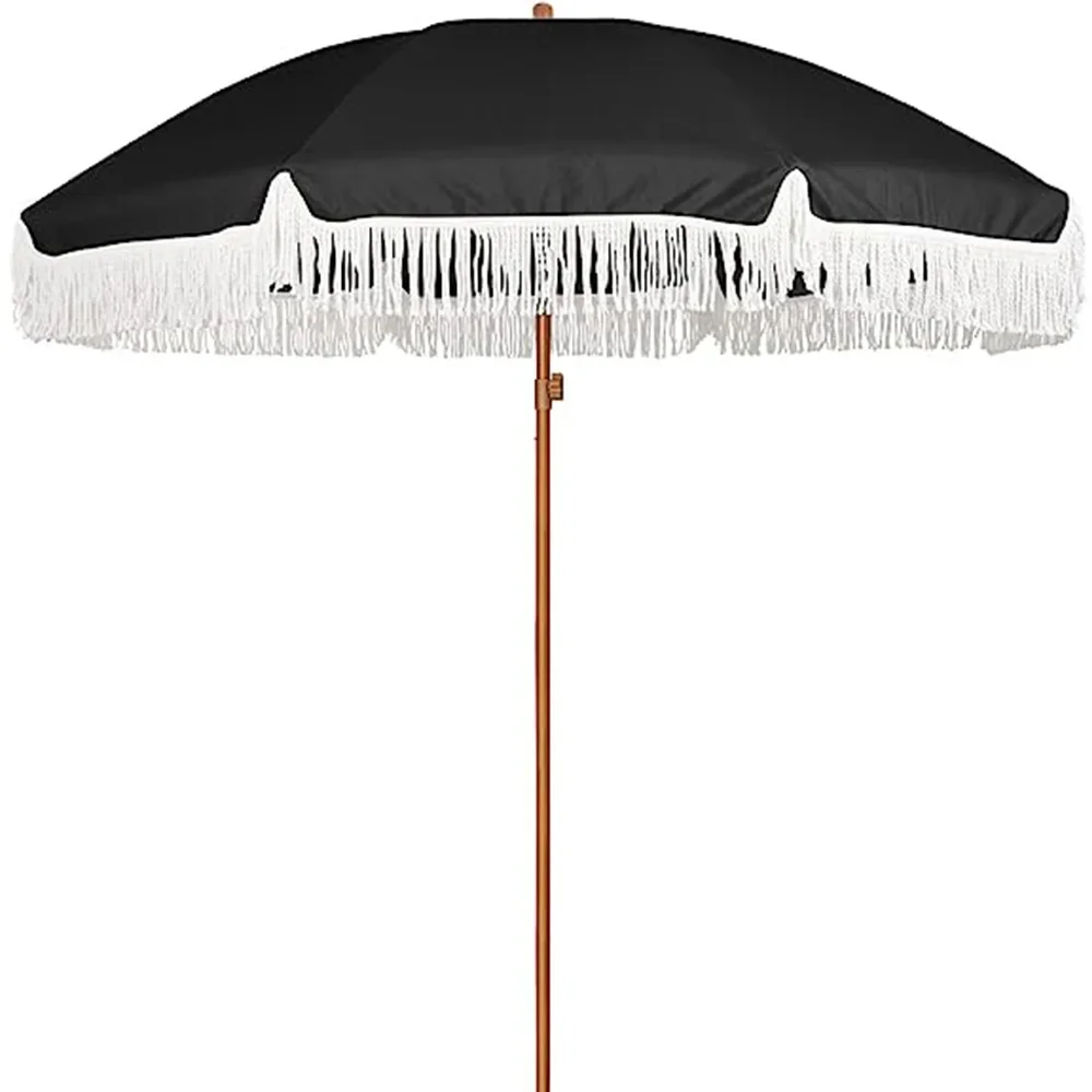 

Lace, garden, courtyard, fringed umbrella, steerable, European style, wooden pole, beach