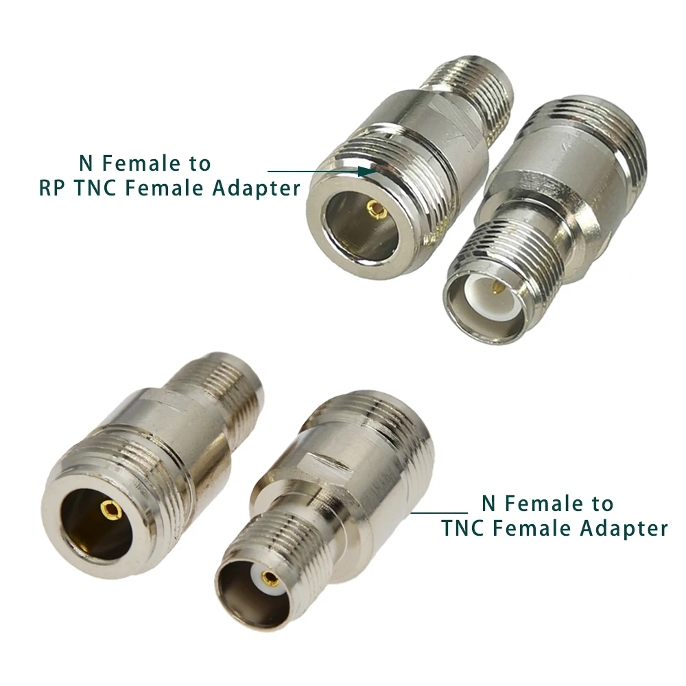 2Pcs/lot L16 N Female to TNC Female Jack / RP-TNC Female RF Coaxial Adapter Brand new and high quality Nickel plated Brass