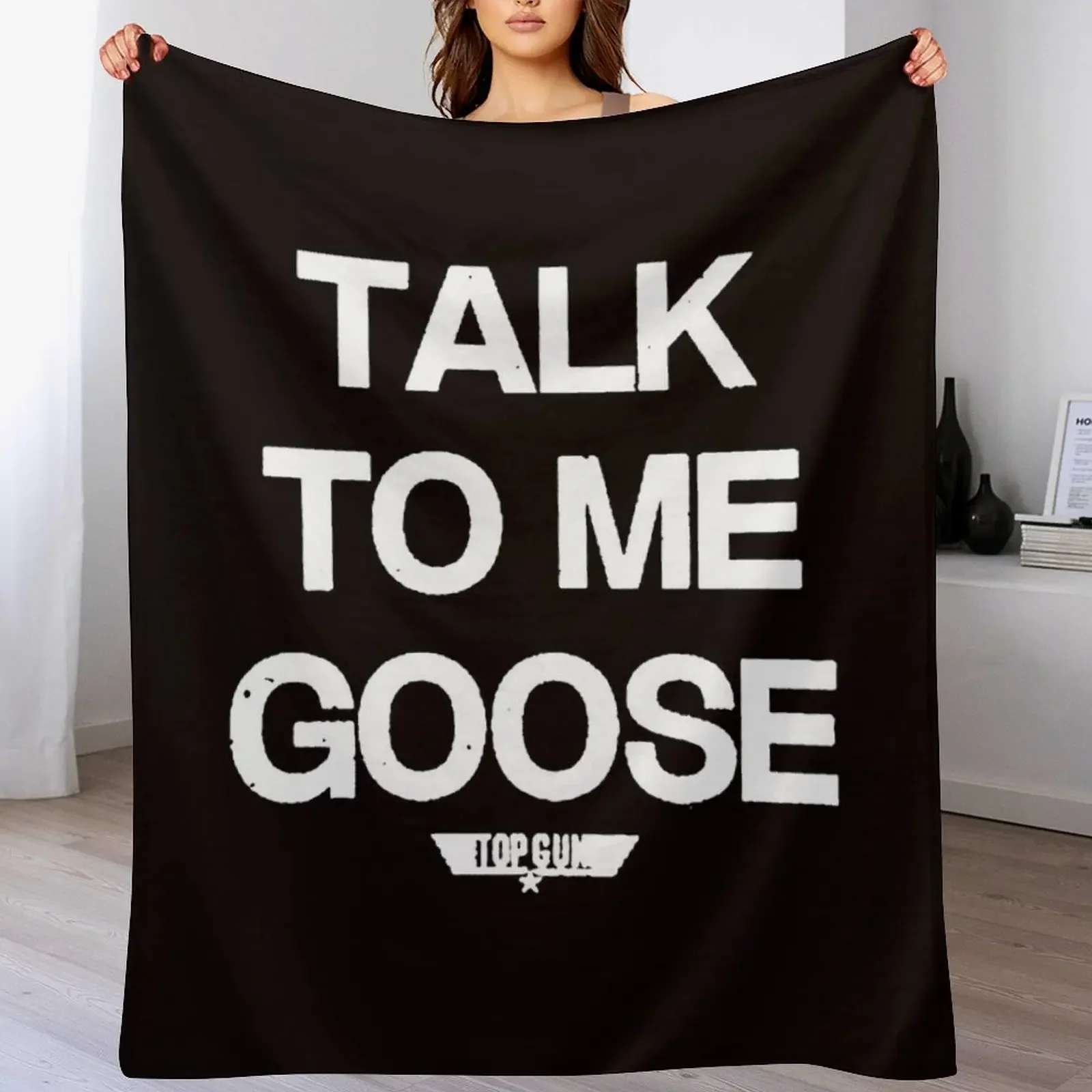 

Talk To Me Goose Throw Blanket Ultra Soft Flannel Fleece Blanket for All Seasons