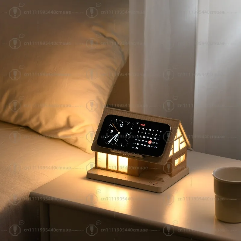 Modern Smart Home Night Light Mini Wireless Charger Bedside Light Warm White Light Emitting Diode Touch