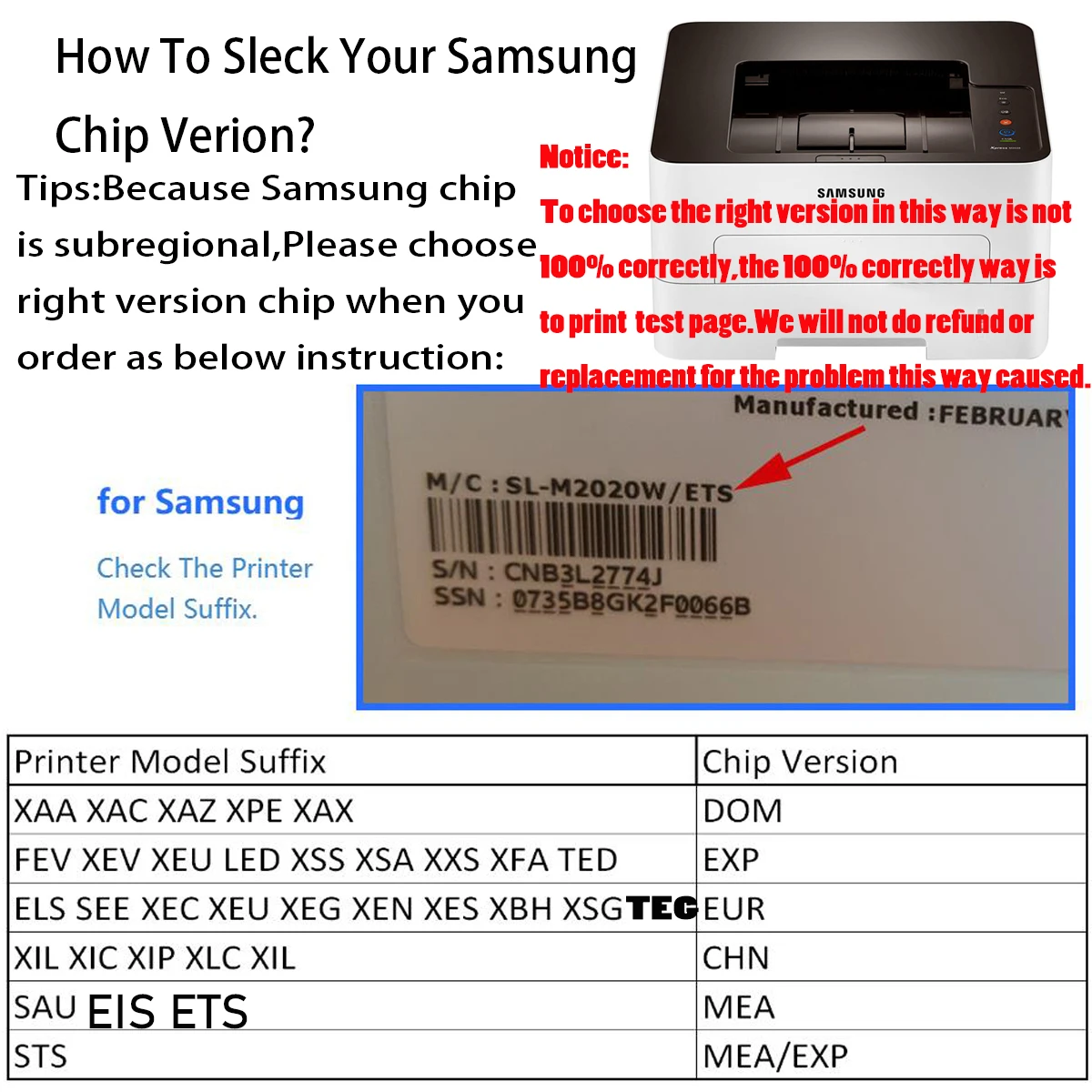 Toner Chip Reset Refill Kits for Samsung MultiXpress SL-X-7400-GX SL-X-7400-LX SL-X-7500-GX SL-X-7500-LX SL-X-7600-GX