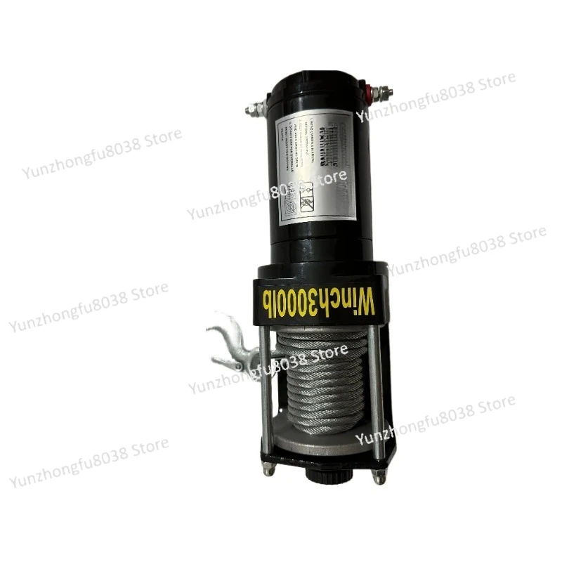 

Electric Winch 3000lbs 12V 24V for Vehicle Self-rescue Crane Wireless Remote Control