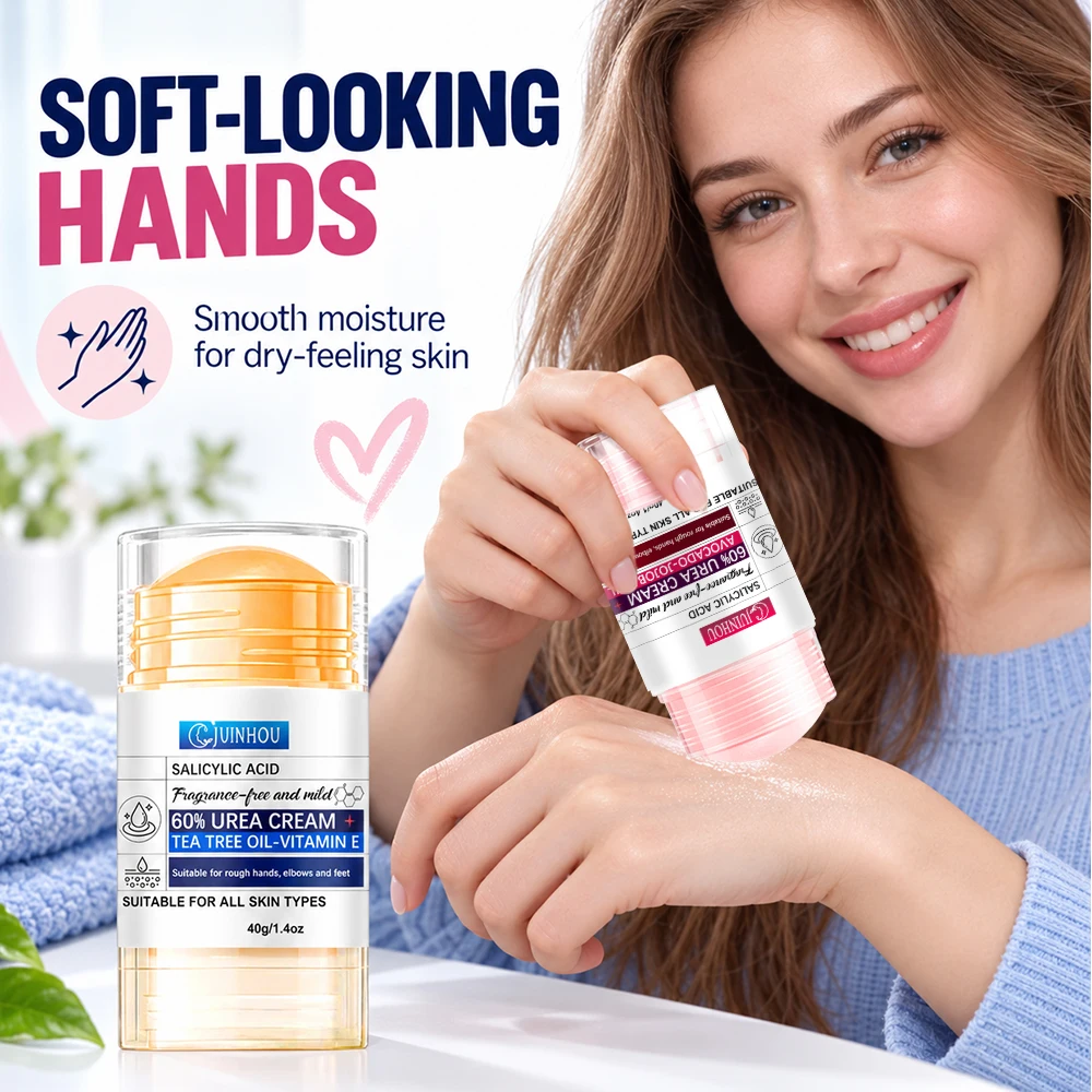 JUINHOU 40g Portable Foot Care Stick 60% Urea 2% Salicylic Acid Moisturizing Softens Rough Skin Calluses Cracked Heel Hand Care