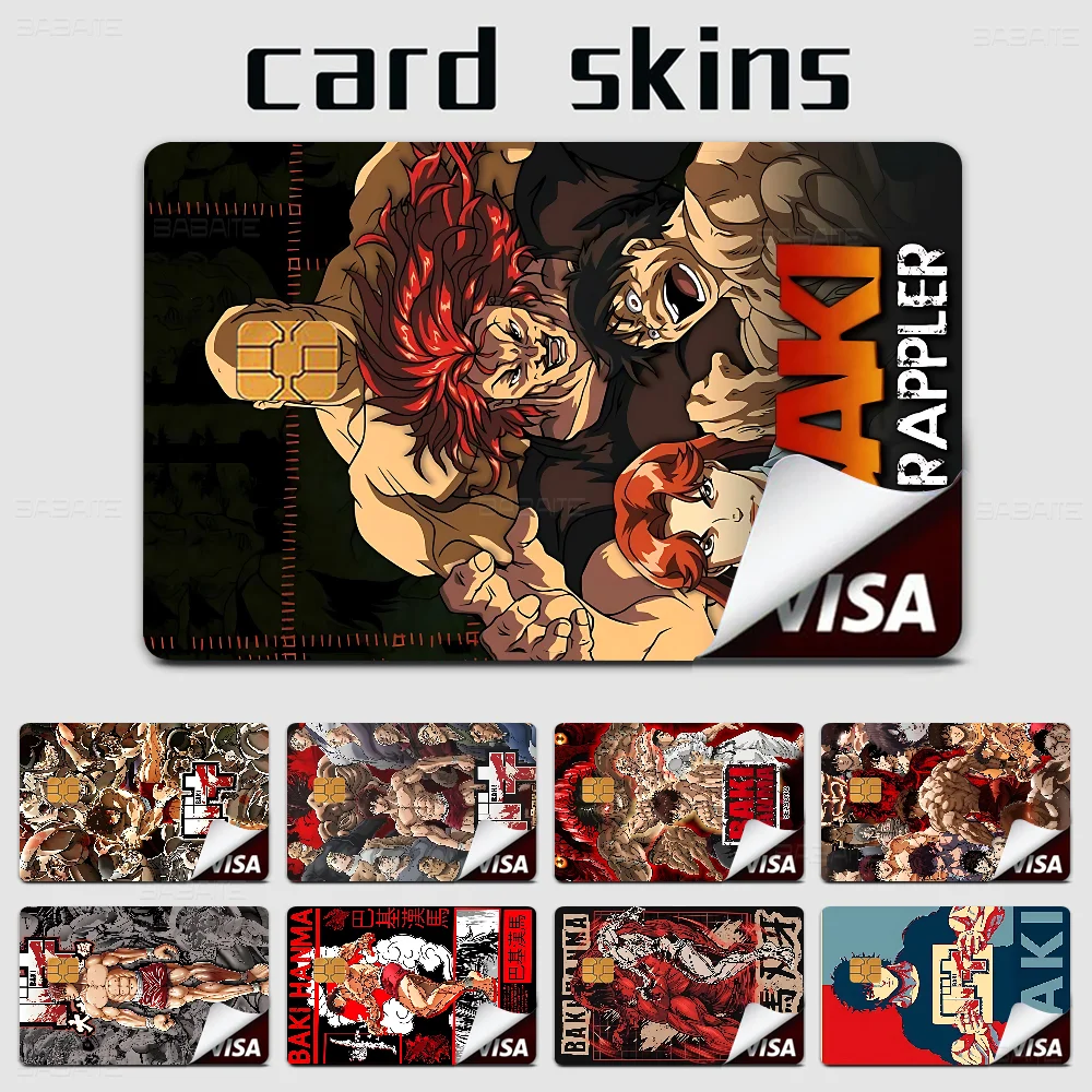 Anime Baki The Grappler Anmie Sticker Film Skin Cover For Credit Card Debit Bank Card Front