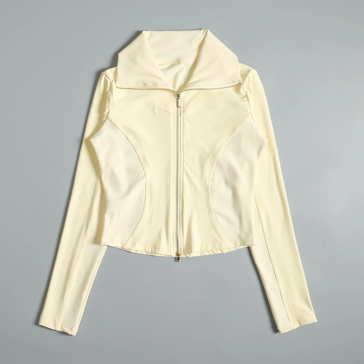 Casaco esportivo feminino outono e inverno fino curto pilates treinamento roupas de fitness moda yoga manhã jogging