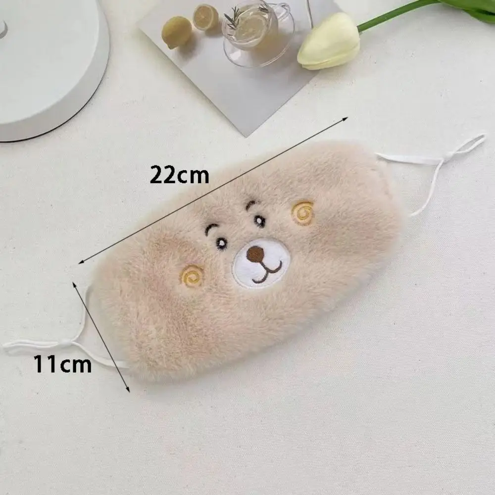 New Autumn Winter Little Bear Mask Fashion Outdoor Embroidery Face Mask Thicken Cold Proof Windproof Mask