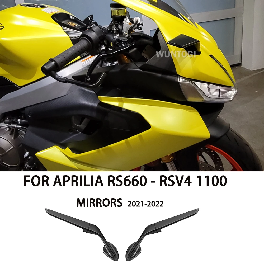 For Aprilia RS660 / RSV4 1100 Sport Wing Mirrors kit Motorcycle Wing Mirrors Adjustable Invisible Motorcycle Mirrors