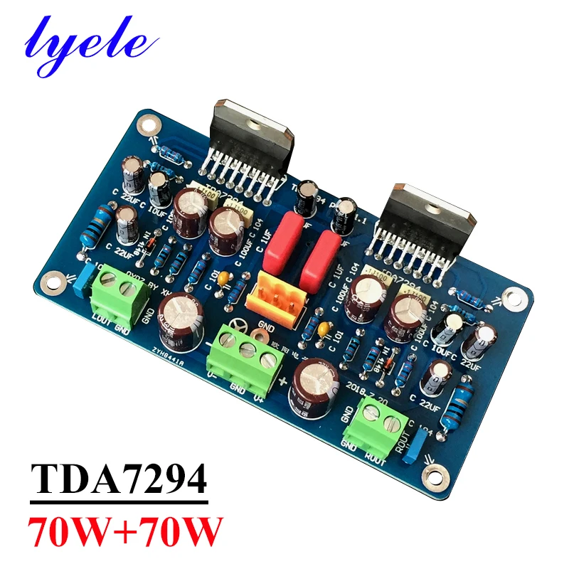 70w * 2 TDA7294 scheda amplificatore di potenza a 2 canali Kit fai da te amplificatore Stereo Hifi ad alta potenza a basso rumore con Audio di