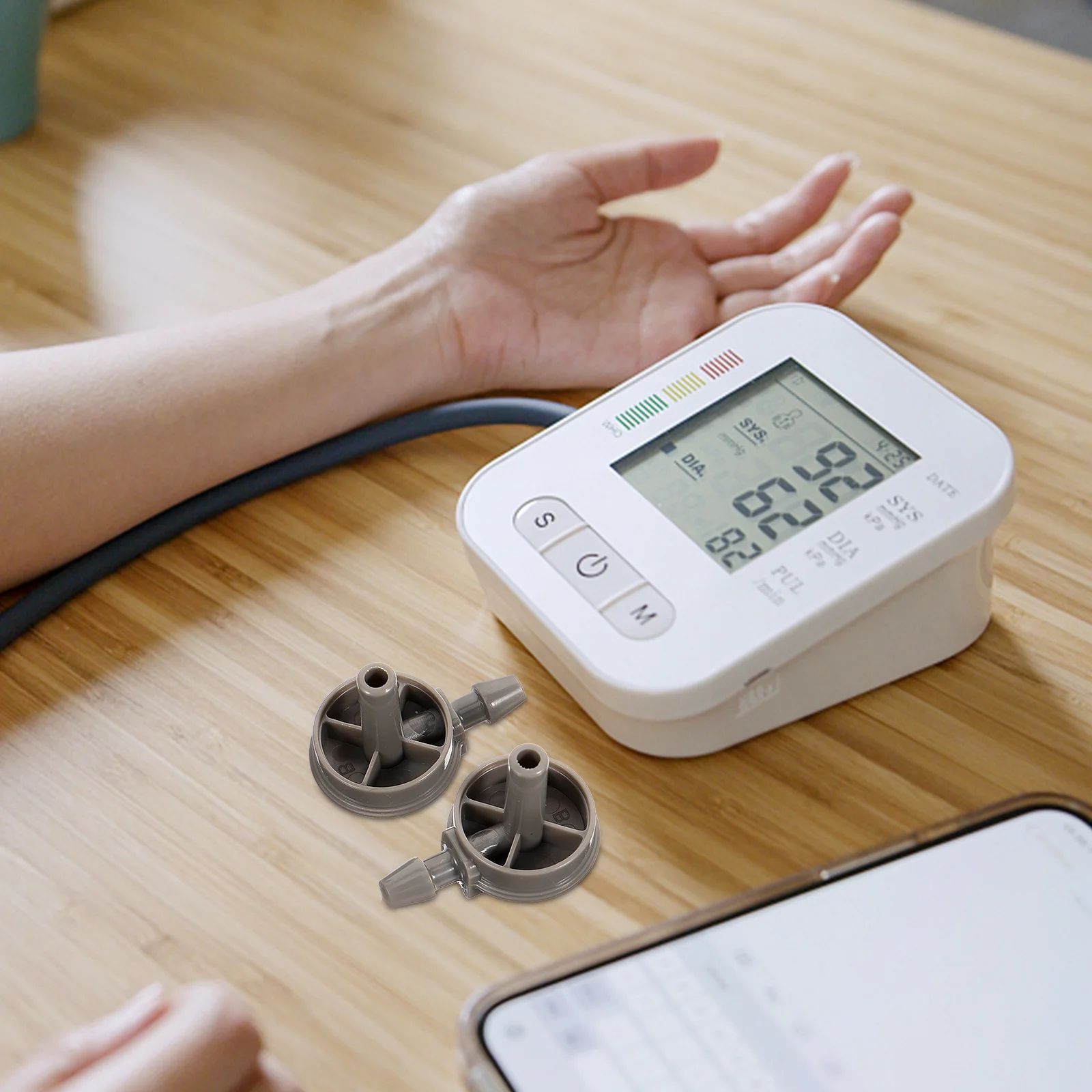 

2 шт., разъем для манжеты на руку для сфигмоманометра, прочный АБС-пластик, устойчивый к коррозии, замена устройства для измерения артериального давления