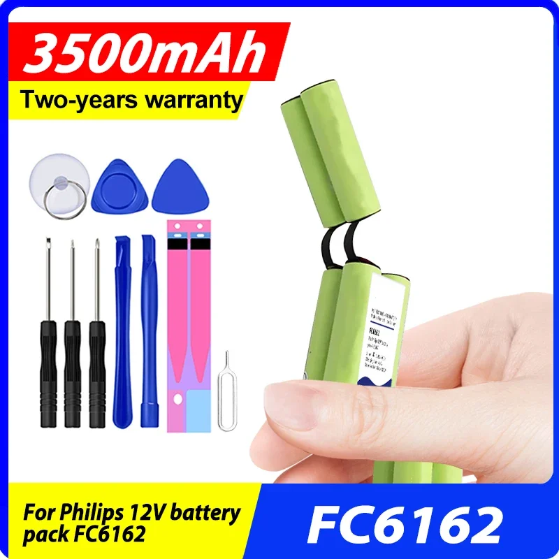 C6162 FC6142 FC6140 3500mAh For Philips 12V Battery Pack FC6162 Handheld Vacuum Cleaner Send Accompanying