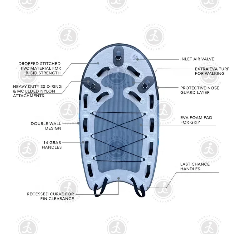 Top Quality Marine Water Rescue Tool Heavy Duty Lifeguard Jetski Board Inflatable Jet Ski Sled Surf Rescue Sled